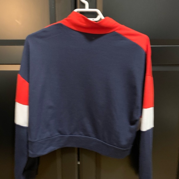Half Zip Long Sleeve Crop Top - Picture 2 of 2